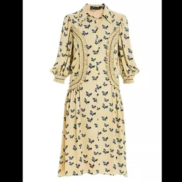 Max Studio London Bird Print Dress size Medium - Picture 15 of 15